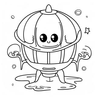 Cute Alien Spaceship Coloring Page 36144-28585