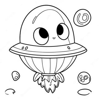 Cute Alien Spaceship Coloring Page 36144-28587