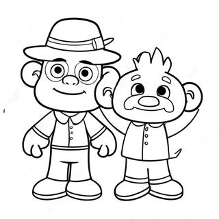 Funny Jeffy With Puppet Coloring Page 36164-28602