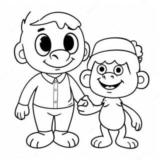 Funny Jeffy With Puppet Coloring Page 36164-28603