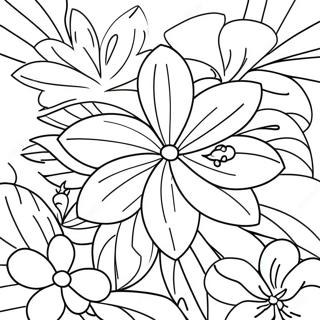 Tropical Flowers Coloring Page 36183-28622