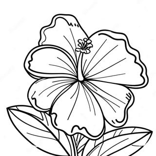 Vibrant Tropical Hibiscus Coloring Page 36184-28633