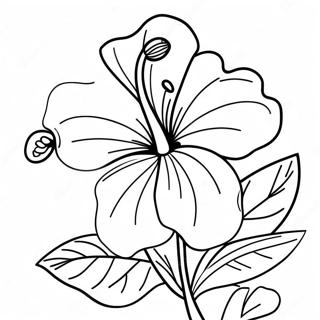 Vibrant Tropical Hibiscus Coloring Page 36184-28635