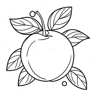 Beautiful Georgia Peach Coloring Page 36234-28657