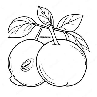 Beautiful Georgia Peach Coloring Page 36234-28659