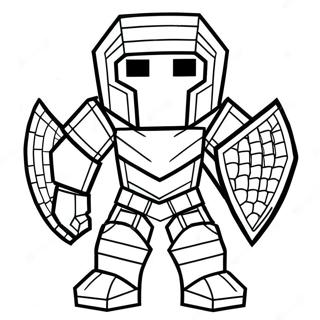 Diamond Armor Minecraft Steve Coloring Page 36263-28674