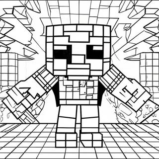 Diamond Armor Minecraft Steve Coloring Page 36263-28675