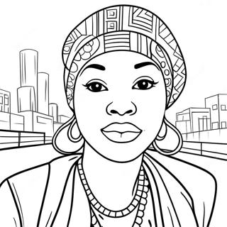 Urban African American Coloring Pages