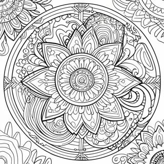 Dicklinige Mandala-Ausmalbild 36294-28701