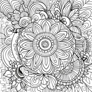 Dicklinige Mandala-Ausmalbild 36294-28702