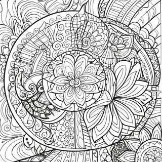 Dicklinige Mandala-Ausmalbild 36294-28703