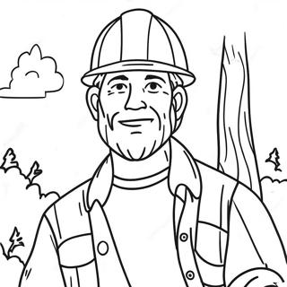 Lumberjack Coloring Pages