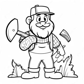 Lumberjack Coloring Pages