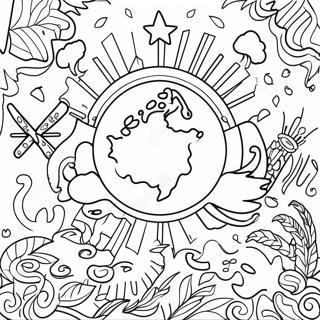 Jamaica Flag Coloring Page 36333-28722