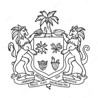 Vibrant Jamaica Flag Coloring Page 36334-28738