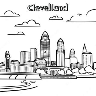 Cleveland Skyline Coloring Page 36374-28766