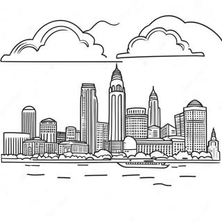 Cleveland Skyline Coloring Page 36374-28767