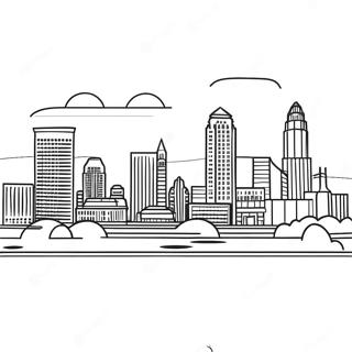 Cleveland Skyline Coloring Page 36374-28768