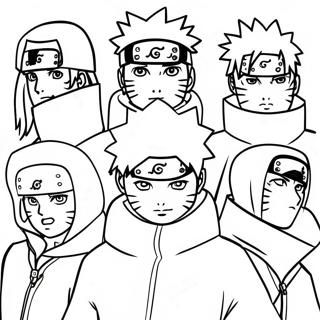 Naruto Akatsuki Jäsenet Värityssivu 36404-28789