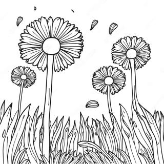 Dandelion Coloring Pages