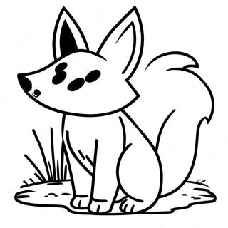 Minecraft Fox Coloring Page 36443-28845