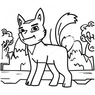 Minecraft Fox Coloring Page 36443-28846