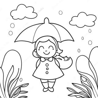 April Showers Coloring Page 36453-28827