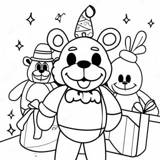 Fnaf 크리스마스 캐릭터 색칠 공부 페이지 36493-28862