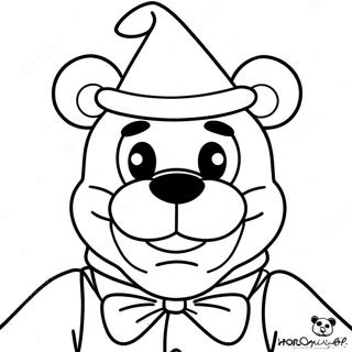 Freddy Fazbear In Santa Hat Coloring Page 36494-28857