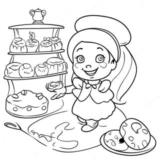 Alice In Wonderland Bakery Coloring Pages