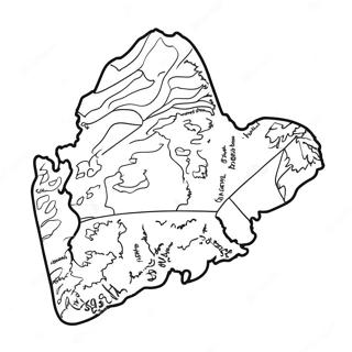 Maine State Outline Coloring Page 36533-28897