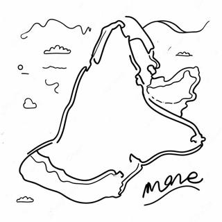 Maine State Outline Coloring Page 36533-28900