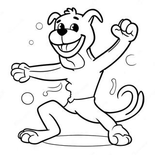 Dog Man In Action Coloring Page 36614-28958