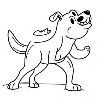 Dog Man In Action Coloring Page 36614-28959