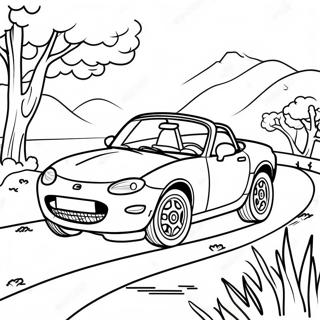 Mazda Miata Maisemassa Värityssivu 36704-29034