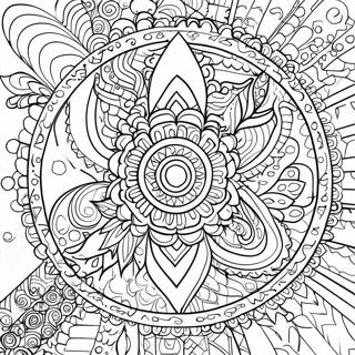 Abstract Relaxation Mandala Coloring Page 36733-29065