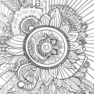 Abstract Relaxation Mandala Coloring Page 36733-29067