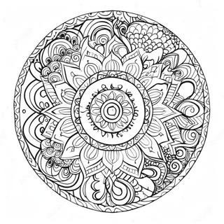 Abstract Relaxation Mandala Coloring Page 36733-29068