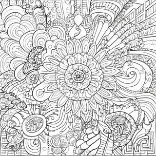 Abstract Relaxation For Adults Coloring Pages