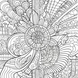 Intricate Abstract Patterns Coloring Page 36734-29042