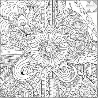 Intricate Abstract Patterns Coloring Page 36734-29043