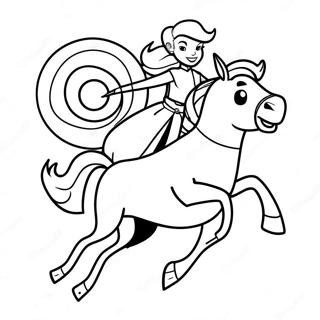 Jessie Riding Bullseye Coloring Page 36744-29063