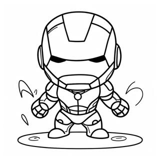 Adorable Baby Marvel Chibi Iron Man Coloring Page 36764-29076