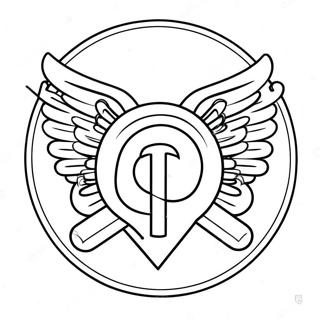 Angels Baseball Team Logo Coloring Page 36783-29087