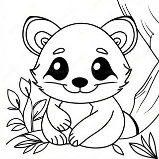 Red Panda Coloring Page 3680-2936