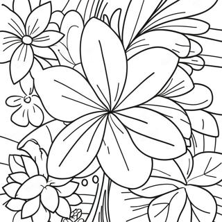 Hawaiian Flowers Coloring Page 36833-29127