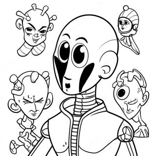 Megamind With Brainbots Coloring Page 36854-29145