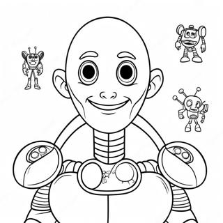 Megamind With Brainbots Coloring Page 36854-29148