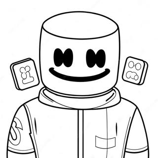 Marshmello Karakteri Boyama Sayfası 36863-29150