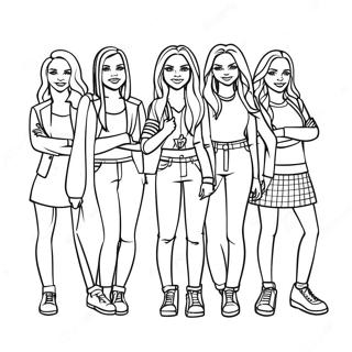 Mean Girls Group Of Friends Coloring Page 36893-29159